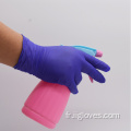 Gants de nitrile violet à enrobage polyvalent en poudre